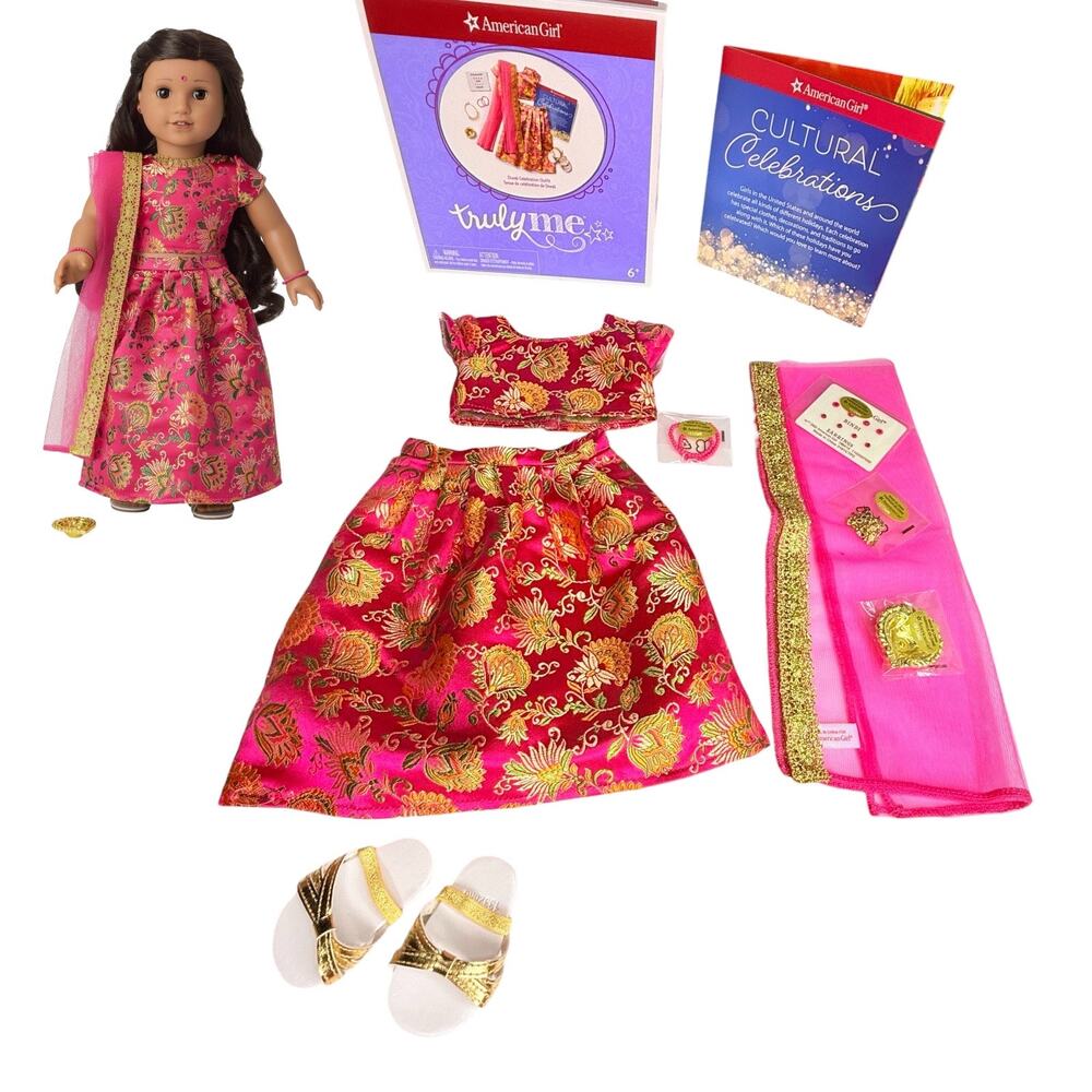 American Girl Diwali Celebration Outfit Festival Of Lights Dress Accessories New